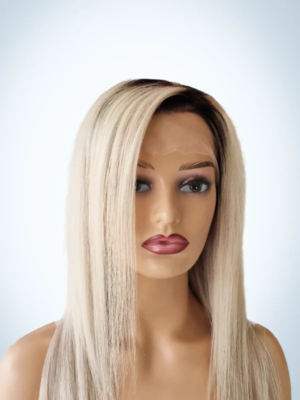 Wig (περούκα) Χρώμα #1Β(ρίζα) #ασημί (άκρες)